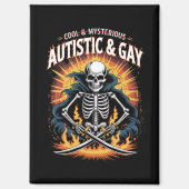 スケルトンNotクールと神秘的な自閉症ゲイ マグネット (正面)