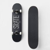 スケルトンSKATEホラー デザイン スケートボード (正面)