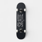 スケルトンSKATEホラー デザイン スケートボード (正面)