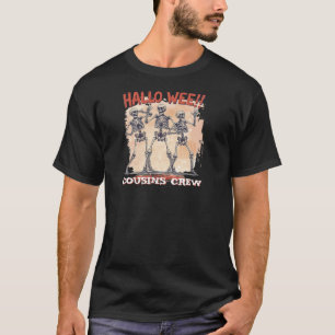 スケルトンTシャツ ハロウィン クルー 2026 Tシャツ