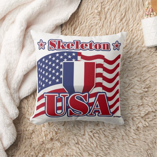 スケルトンUSA クッション (ブランケット)