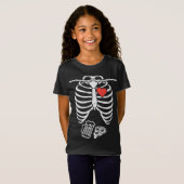 スケルトンX線ピザビアホークハロウィーン含浸 Tシャツ (正面フル)