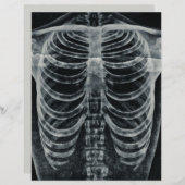 スケルトンX線リブケージヴィンテージ白黒ゴシック (正面/裏面)