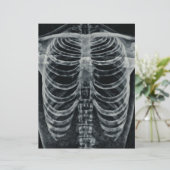 スケルトンX線リブケージヴィンテージ白黒ゴシック (スタンド正面)