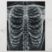 スケルトンX線リブケージヴィンテージ白黒ゴシック (正面)