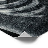 スケルトンX線リブケージヴィンテージ白黒ゴシック ポスター (角)