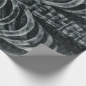 スケルトンX線リブケージヴィンテージ白黒ゴシック ラッピングペーパー (角)