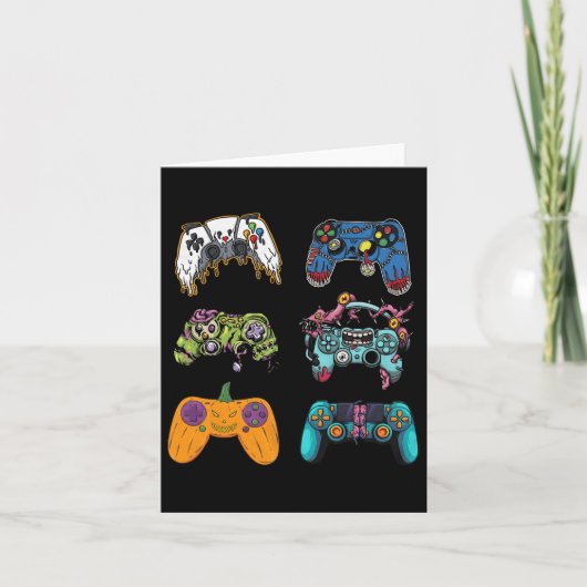 スケルトンZombieゲームコントローラG用ハロウィーン カード (正面)