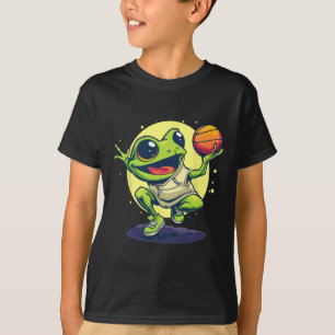 スケル フロッグ トード スケル プレーヤー 動物 アート ドローイング Tシャツ