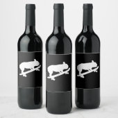 スケーおもしろいフランスのボードのギフトの上のブルドッグ ワインラベル (ボトル)