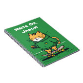 スケーおもしろいボード上のキュートなスケートキャット ノートブック (右側)