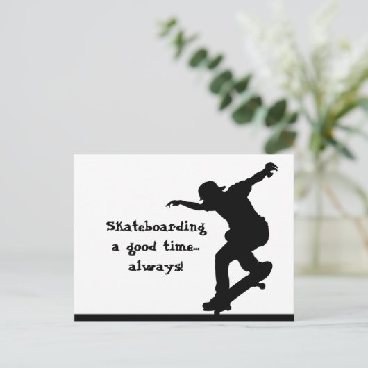 スケーやる気を起こさせるトボード引用文グッドタイム常時 ポストカード (スタンド正面)
