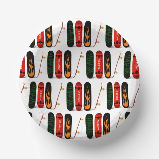 スケーカラフルトボードパーソナライズされた紙ボウル ペーパーボウル (正面)