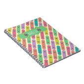 スケーカラフルボードのパタパーソナライズされたーン ノートブック (右側)