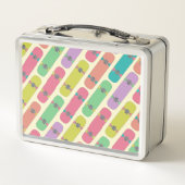 スケーカラフルボードのパタパーソナライズされたーン メタルランチボックス (裏面)