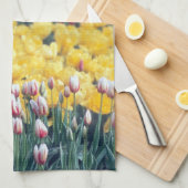 スケーギット渓谷のチューリップ展示庭園 キッチンタオル (四つ折り)