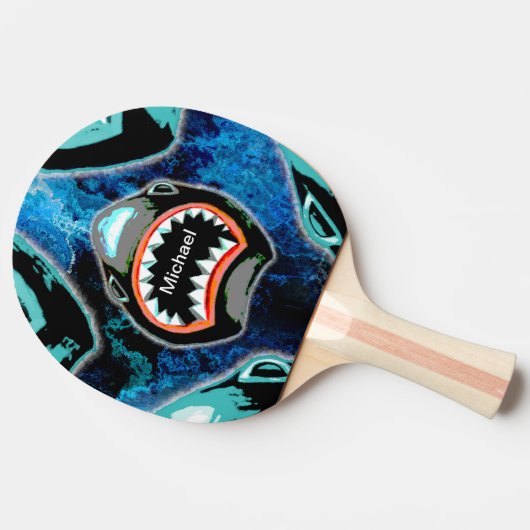 スケークマニアおもしろいマンガイラストレーション 卓球ラケット (横)