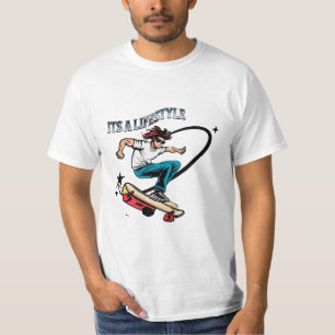 スケークールトボーダーおもしろい引用文ライフスタイル Tシャツ