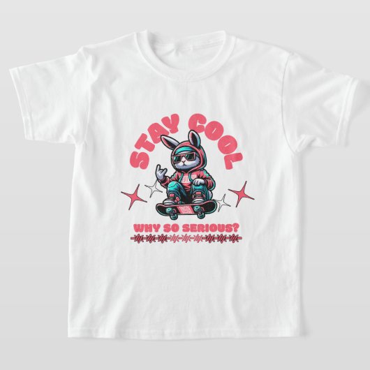 スケークールトボーディングバニー Tシャツ (レイダウン)