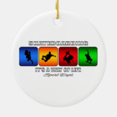 スケークールトボードそれは生活の方法である セラミックオーナメント (裏面)