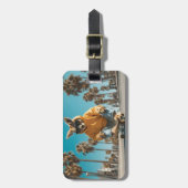 スケークールボードのサングラスにカンガルー ラゲッジタグ (正面縦)