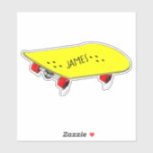 スケークールボード少年の名前 シール (シート)