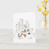 スケータズフロッグポンドホリデーカード カード (黄色い花)