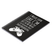 スケーターおもしろいギフトスケートボーダースポーツスケートで滑る ノートブック (左側)