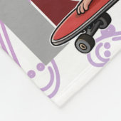 スケーターかわいいハムスターパターン フリースブランケット (角)