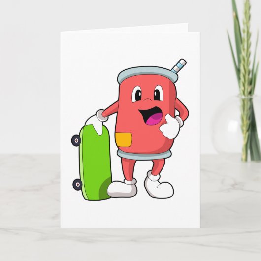 スケーターとスケートボード カード (正面)