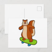 スケーターのキツネ ポストカード (正面/裏面)