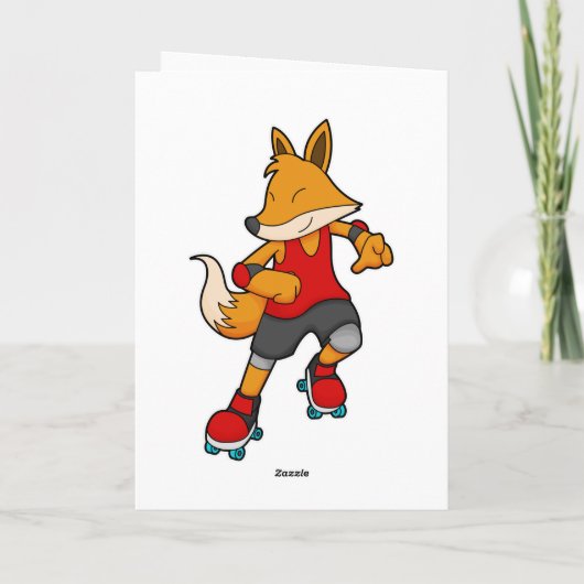 スケーターのキツネ ローラースケート付き カード (裏面)