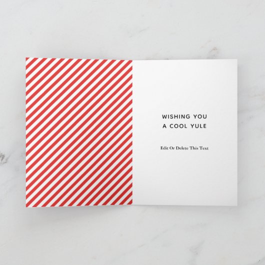 スケーターのクリスマスホリデーカード シーズンカード (内部)