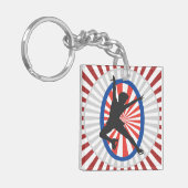 スケーターのシルエット – キーホルダー (正面左)