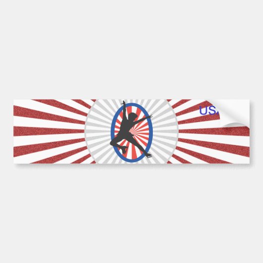 スケーターのシルエット –  バンパーステッカー (正面)