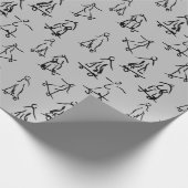 スケーターのスケッチパターン ラッピングペーパー (角)