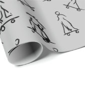 スケーターのスケッチパターン ラッピングペーパー (ロールコーナー)