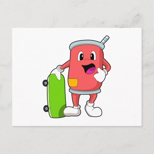 スケーターのスケートボード ポストカード (正面)