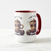 スケーターの中の相互コーヒー マグカップ (正面右)