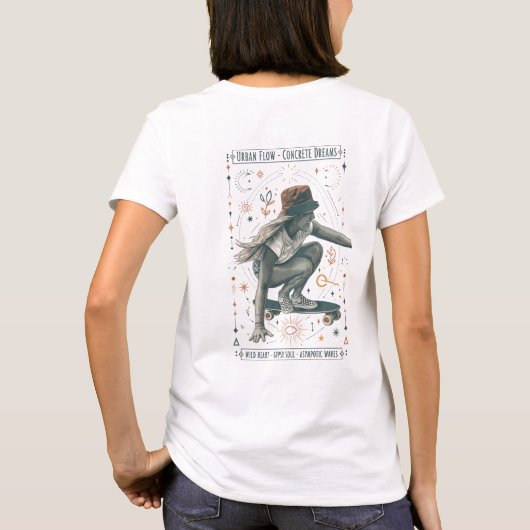 スケーターの夢 美的グラフィックTシャツ Tシャツ (裏面)