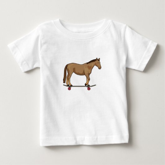 スケーターの馬 ベビーTシャツ (正面)