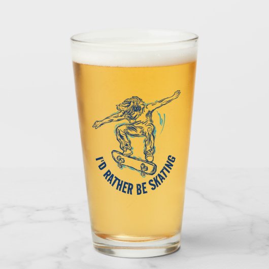 スケーターは空中で行う、むしろスケートで滑る タンブラーグラス (ドリンク正面)