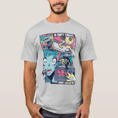 スケーターアニメVAPORWAVE Tシャツ (正面)
