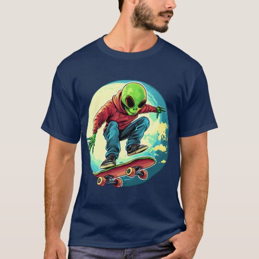 スケーターエイリアン Tシャツ (正面)