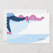 スケーターオンザアイスパーティの招待状 招待状 (裏面)