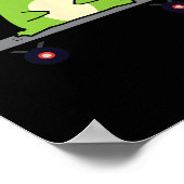 スケーターカエルオタマジャクシ両生類スケートボード ポスター (角)