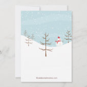 スケーターガールアイススケートで滑る誕生日パーティーの招待 招待状 (裏面)