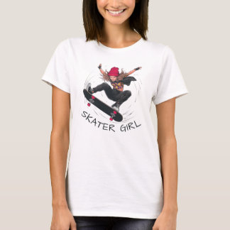 スケーターガールスケートボードTシャツ Tシャツ