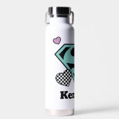 スケーターガールスーパーガールハートSシールド ウォーターボトル (正面)