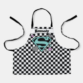 スケーターガールスーパーガールハートSシールド エプロン (正面)